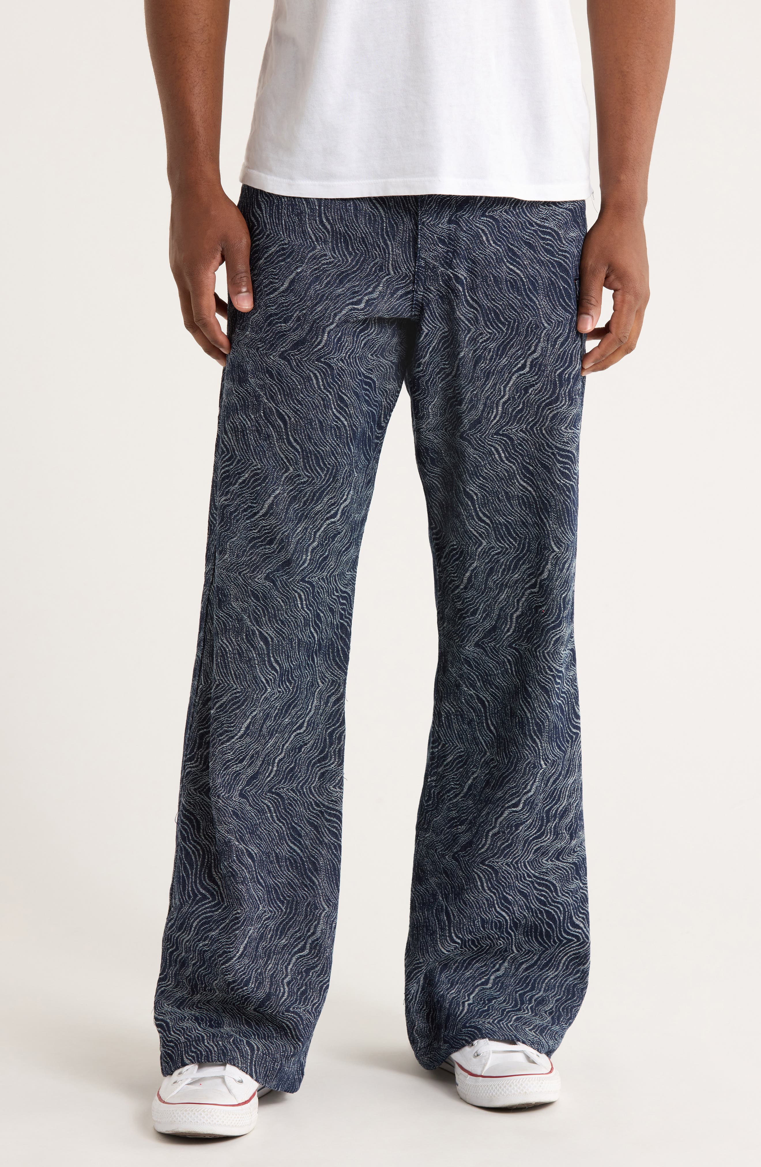 HONOR THE GIFT Swirl Jacquard Wide Leg Jeans