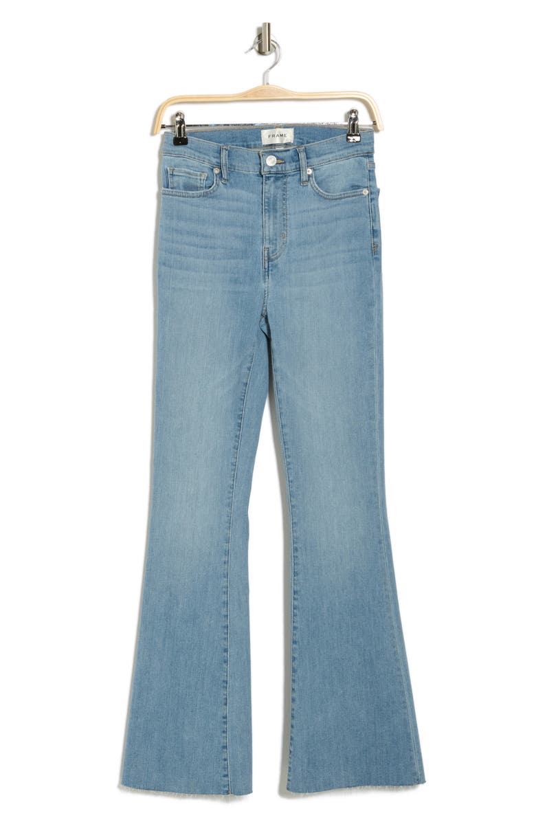 FRAME Le Easy High Waist Raw Hem Flare Jeans, Alternate, color, Wilson Raw After