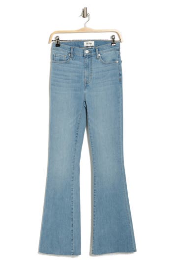 FRAME FRAME LE EASY HIGH WAIST RAW HEM FLARE JEANS