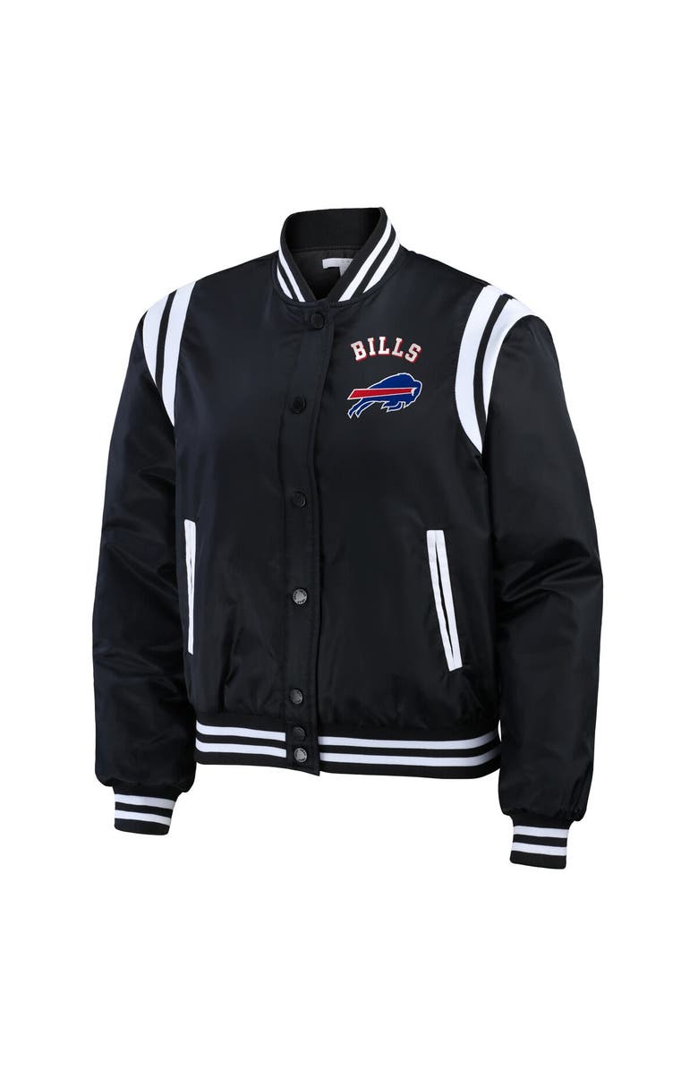 WEAR by Erin Andrews Women's WEAR by Erin Andrews Black Buffalo Bills Full-Zip Bomber Jacket, Alternate, color,