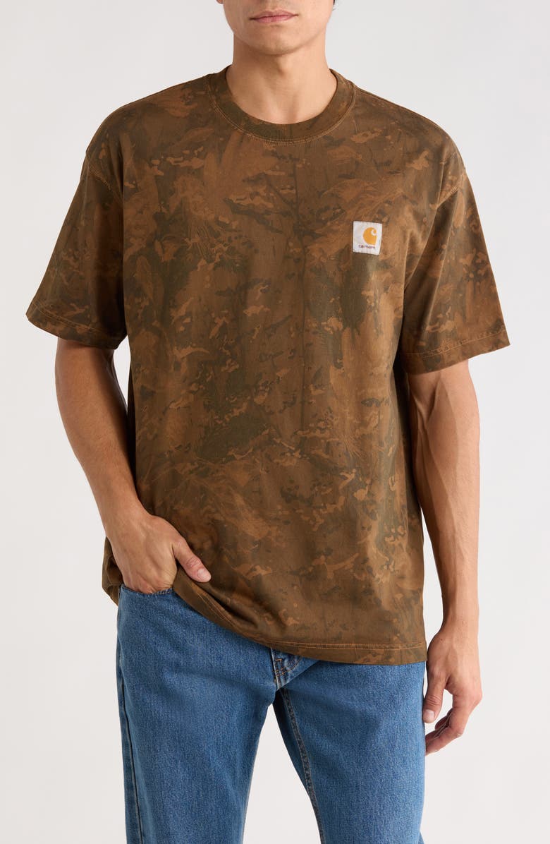 Carhartt Work In Progress Camo Combi Organic Cotton T-Shirt, Main, color, Camo Combi Green/ Hamilton