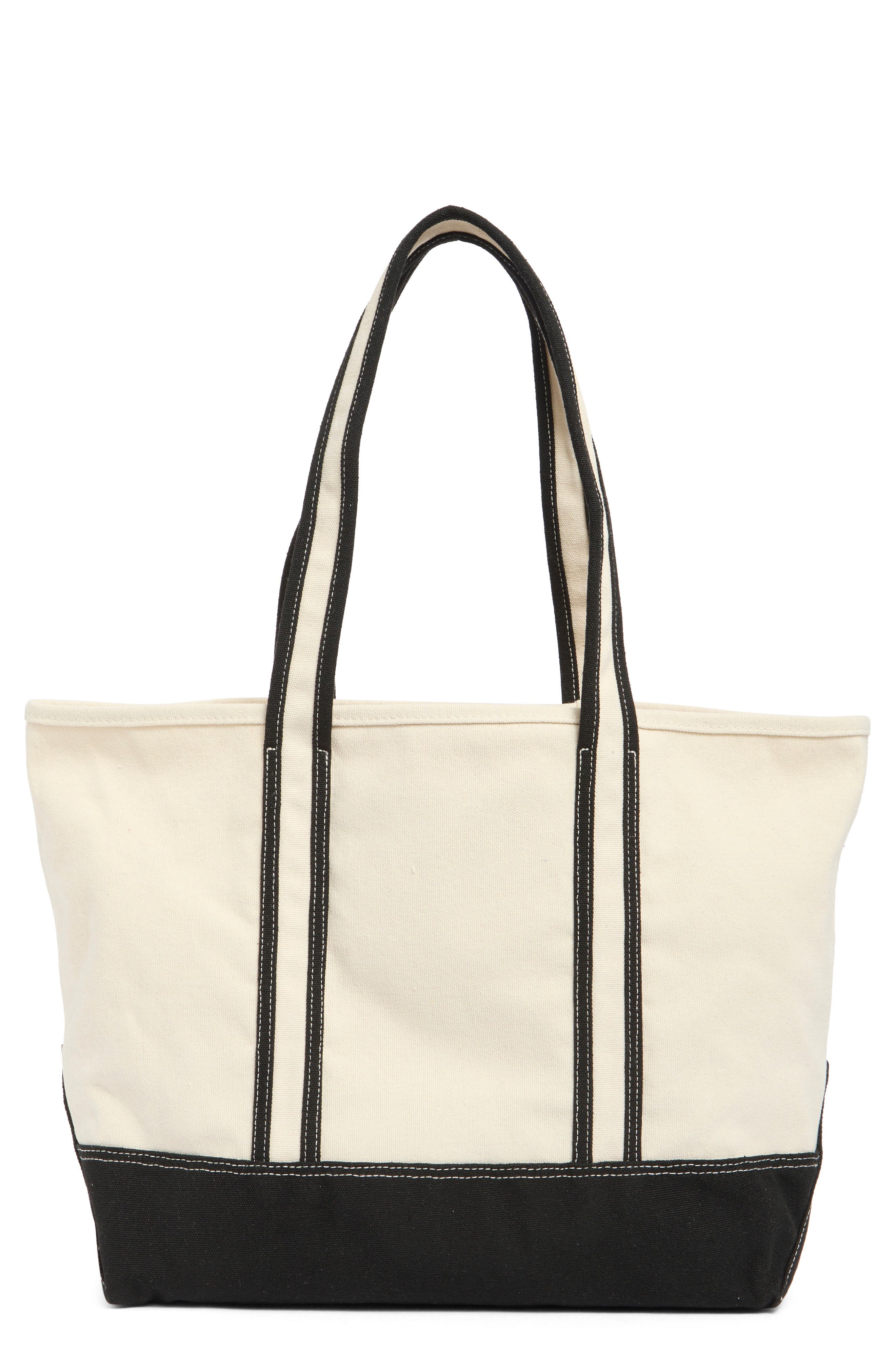 Madden Girl Large Canvas Tote Bag, Main, color, Canvas/ Black