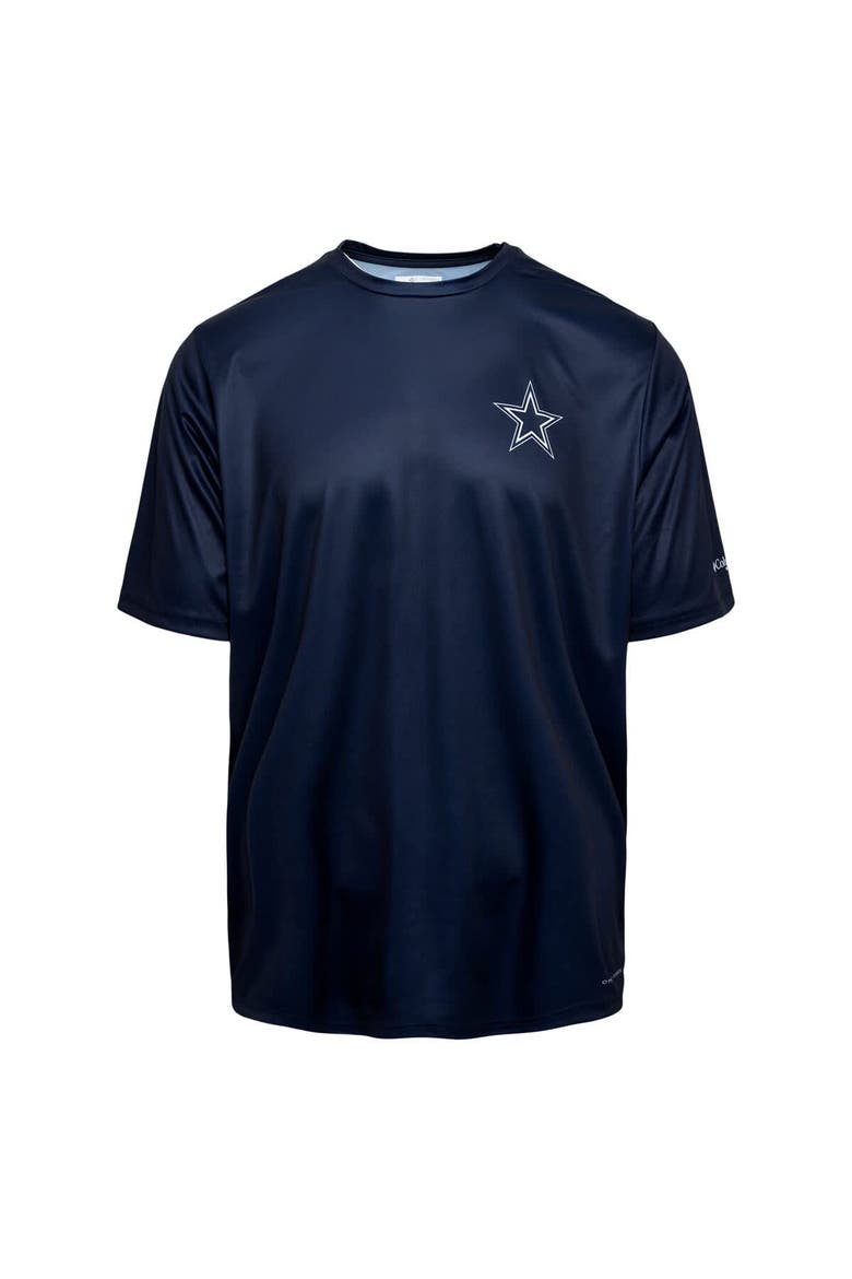 Men's Columbia Navy Dallas Cowboys Terminal Tackle Performance Fishing Omni-Shade T-Shirt, Alternate, color, Navy