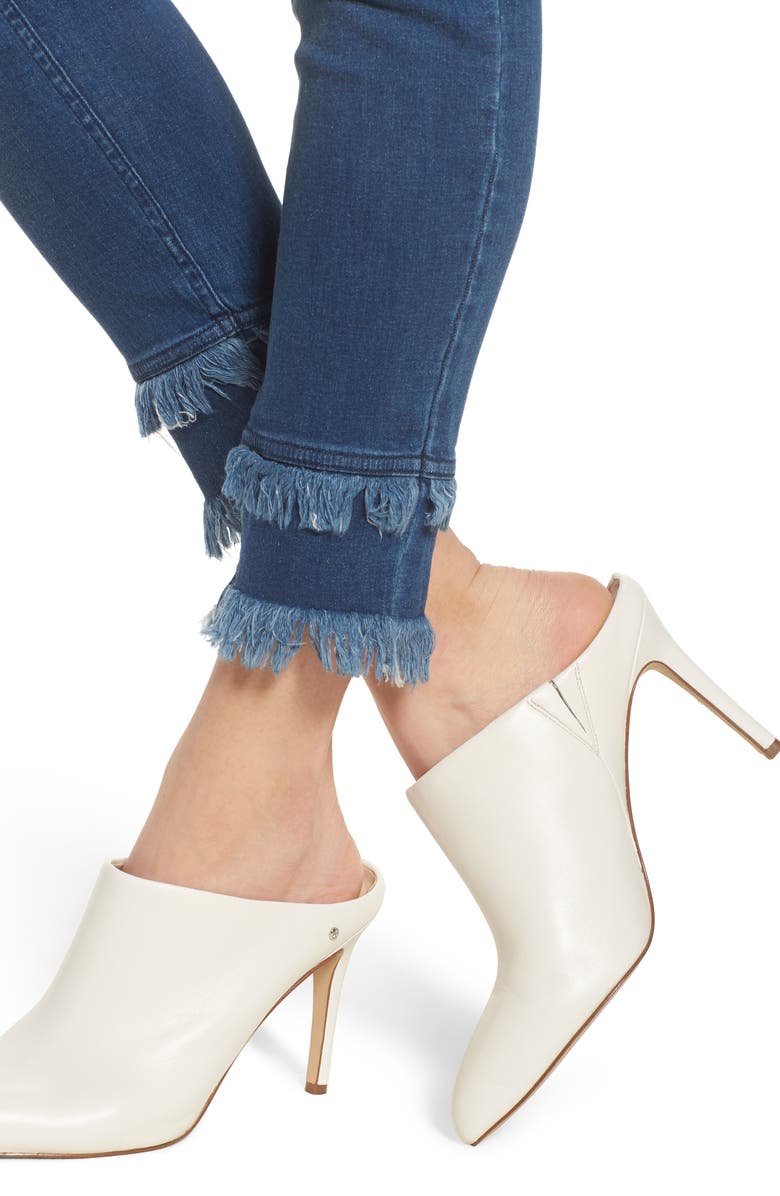 Zeza B by Hue Shipwreck Distressed Denim Leggings, Alternate, color, 