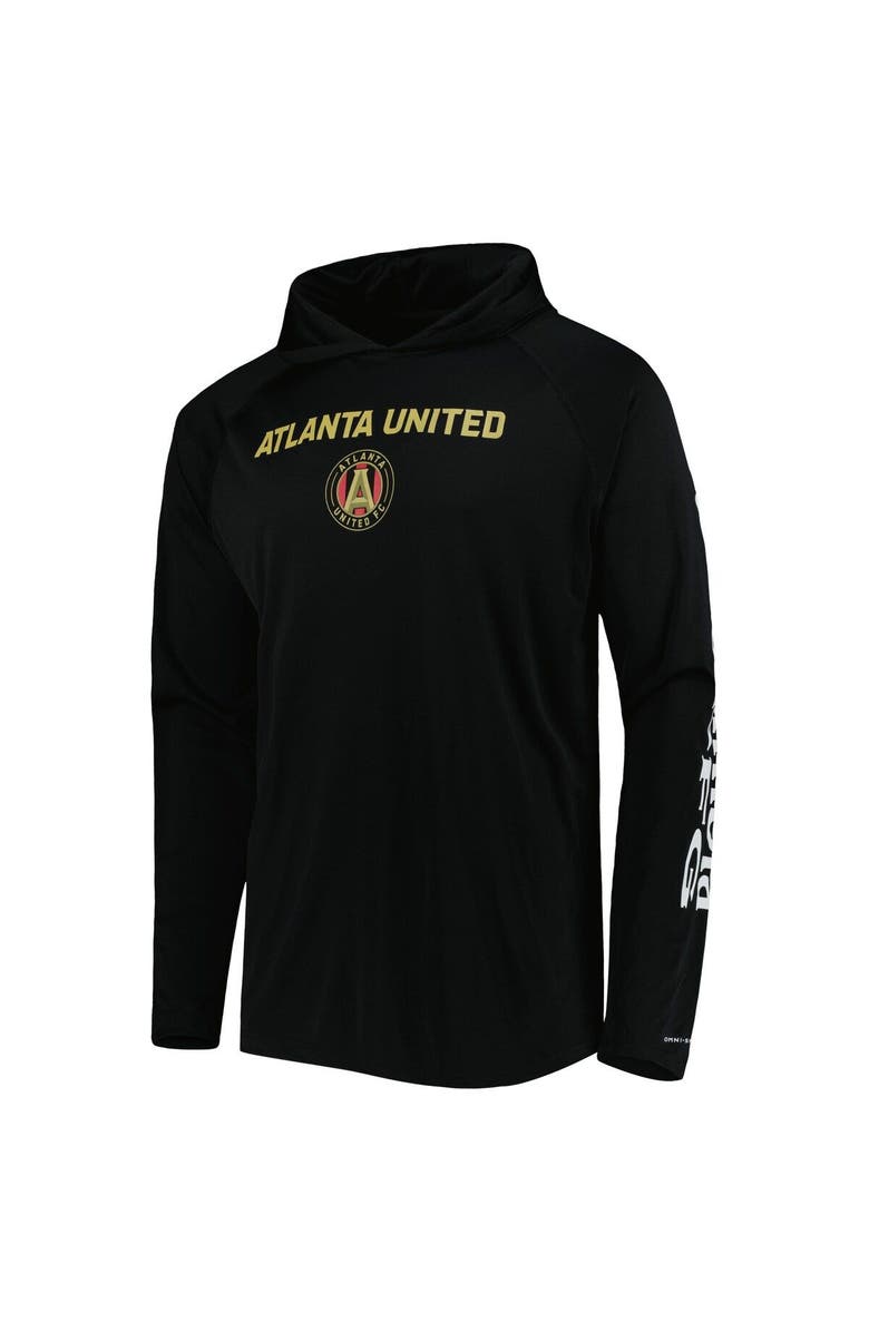 Columbia Men's Columbia Black Atlanta United FC Terminal Tackle Omni-Shade Raglan Pullover Hoodie, Alternate, color, 