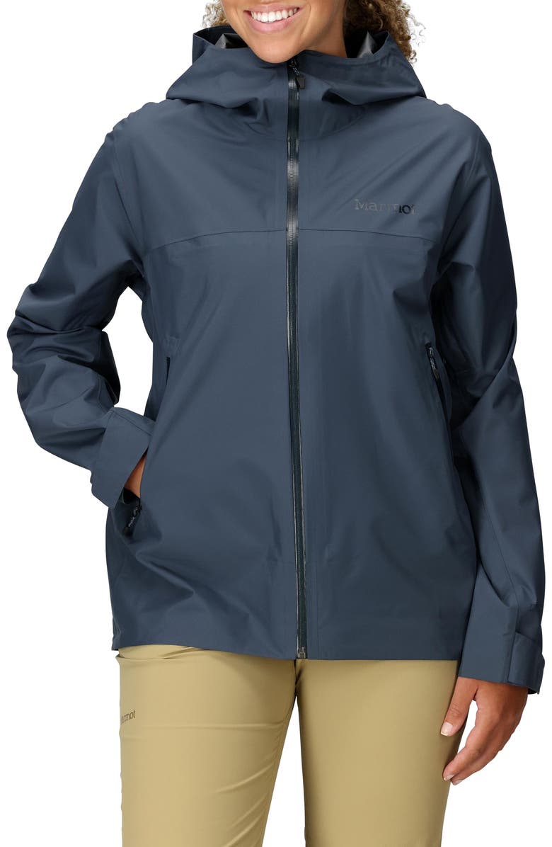 Marmot Minimalist Pertex<sup
®</sup
 Waterproof Hooded Jacket, Main, color, Thunderhead