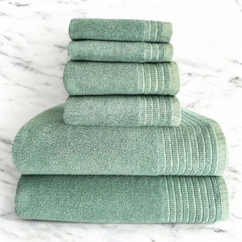 Bedvoyage Viscose Odor & Mildew Resistant Spa Towel Collection, 6pc Set In Green