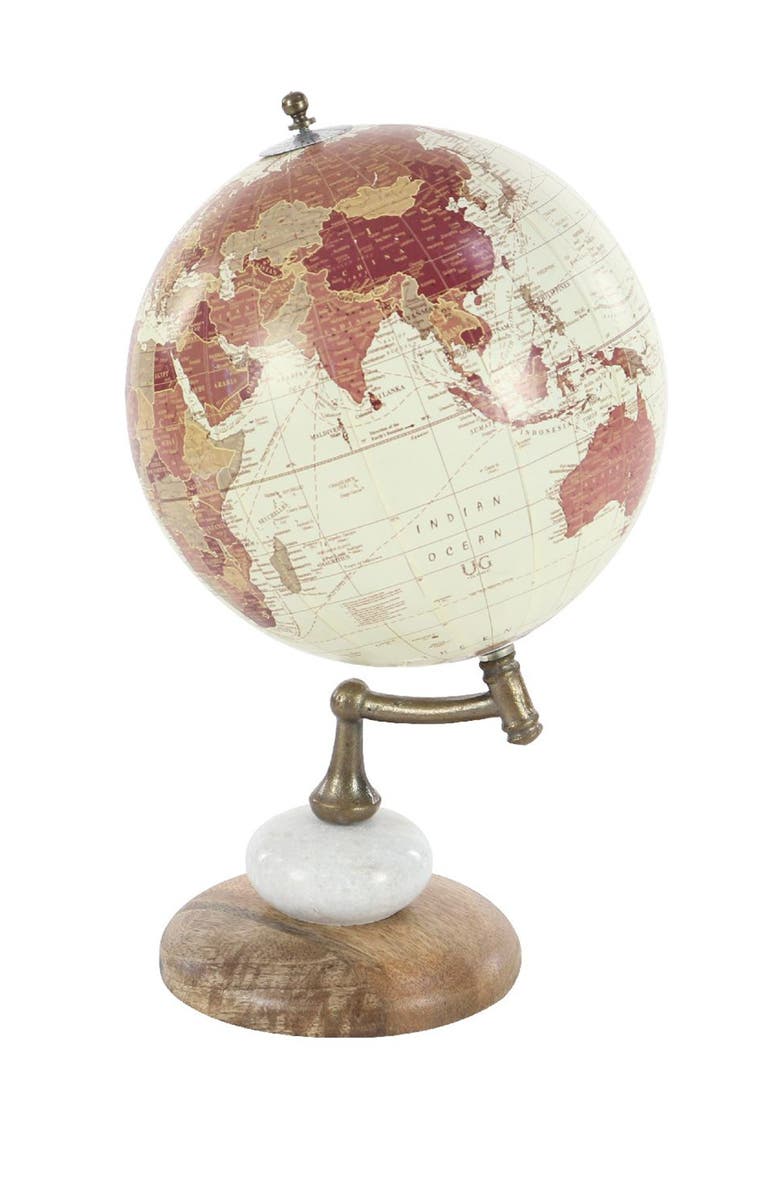 SONOMA SAGE HOME Cream Mango Wood Contemporary Globe Globe, Main, color,