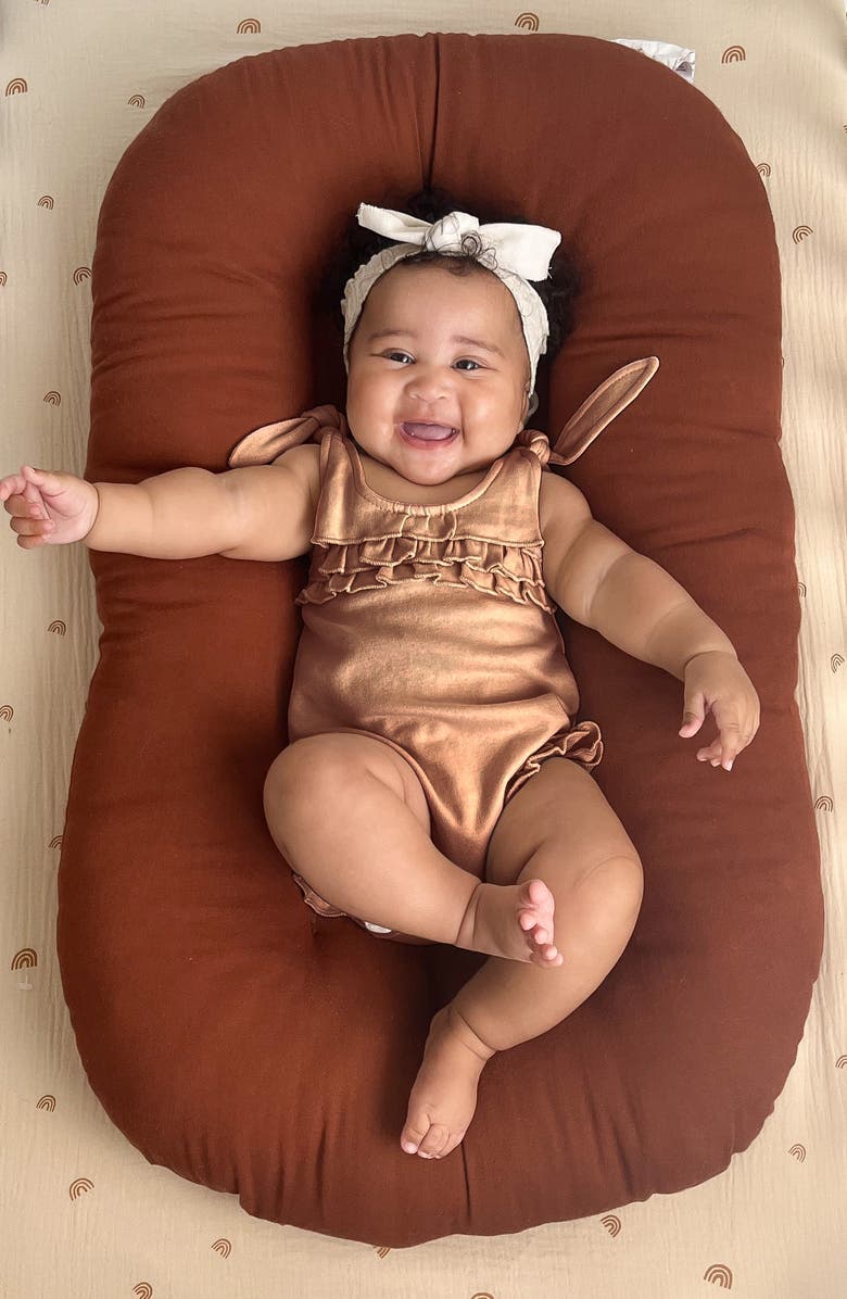 L'ovedbaby Ruffle Organic Cotton Bodysuit, Alternate, color, 