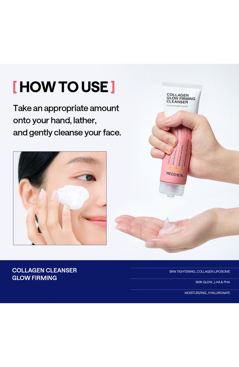 MEDIHEAL Collagen Glow Firming Cleanser, Alternate, color, Pink