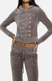 JADED LONDON Mini Monster Velour Military Hoodie