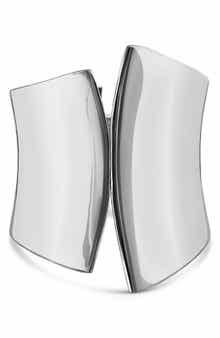 JARDIN Wide Hinged Asymmetric Cuff Bracelet