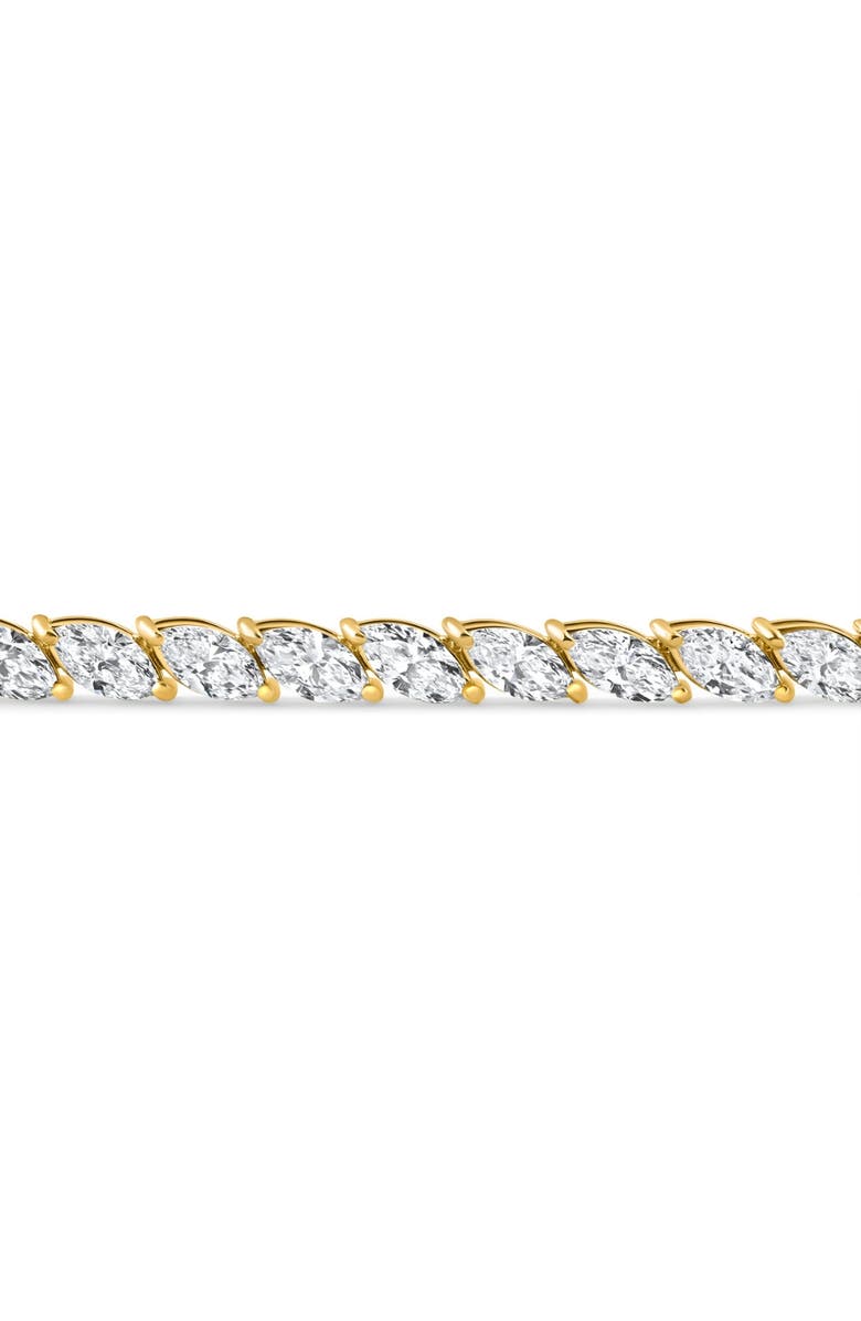 Bliss Diamond 5 1/2Ct Marquise Diamond Tennis Bracelet Gold Lab Grown 14k 7", Alternate, color, 14K Yellow Gold