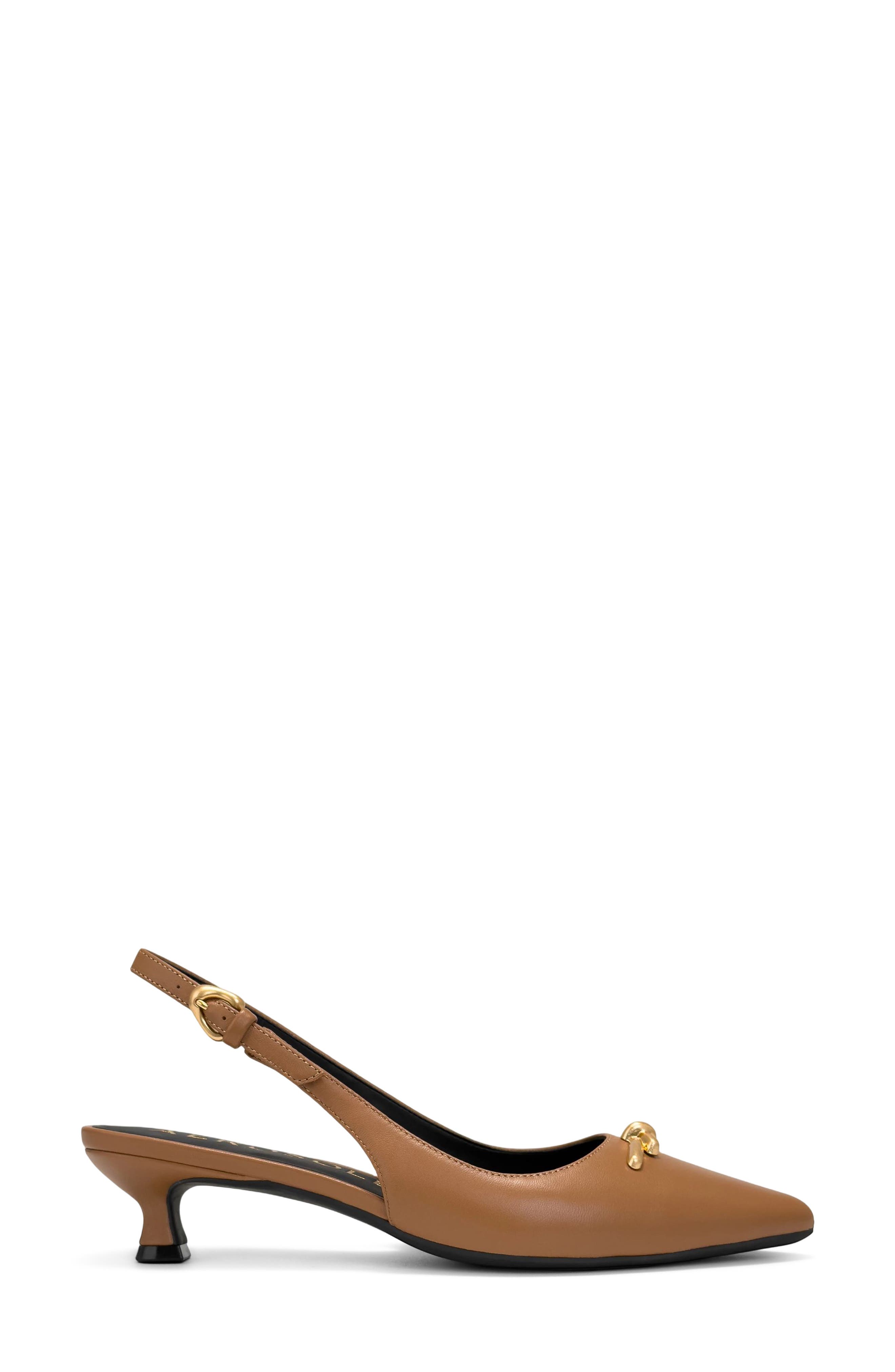 Raya Pointed Toe Slingback Pump, Alternate, color, TAN