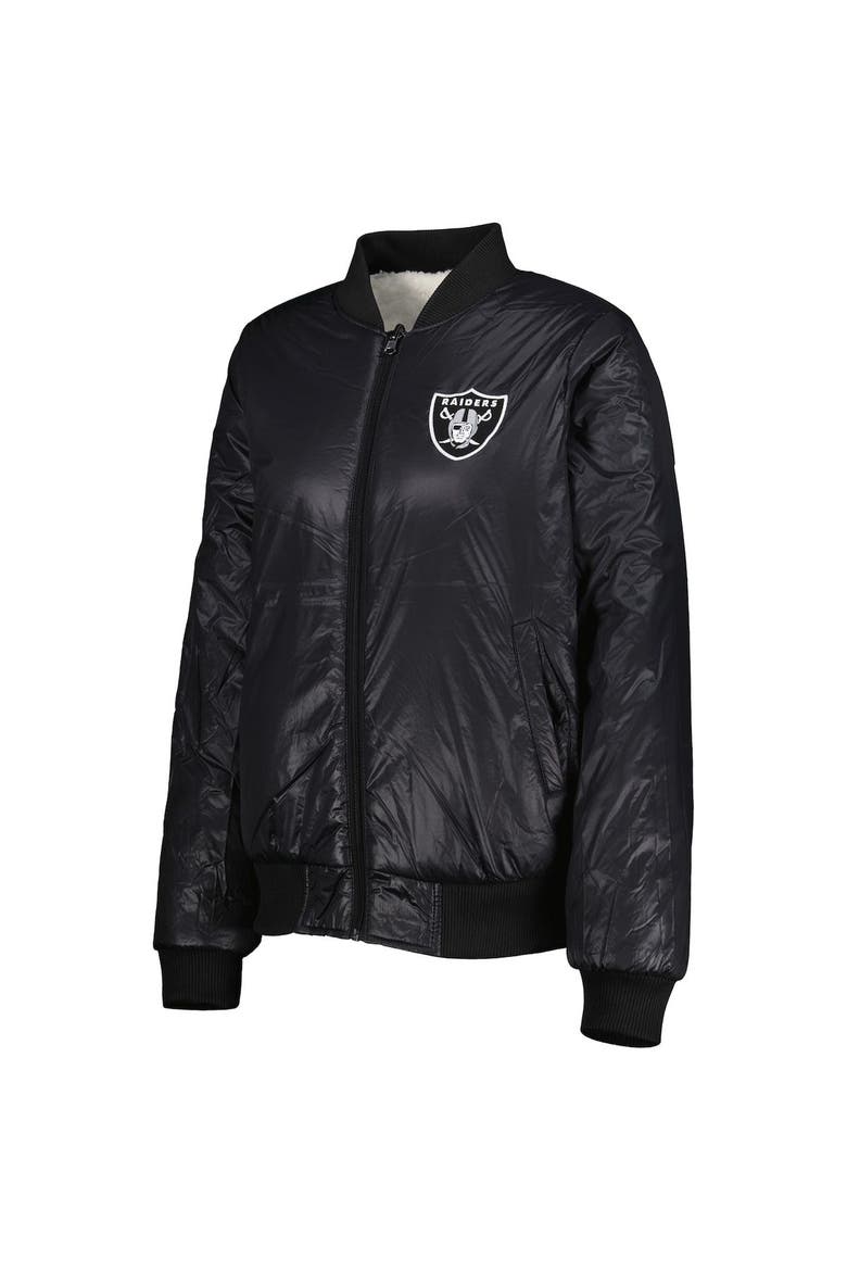 Women's G-III 4Her by Carl Banks Oatmeal/Black Las Vegas Raiders Switchback Reversible Full-Zip Jacket, Alternate, color, Oatmeal