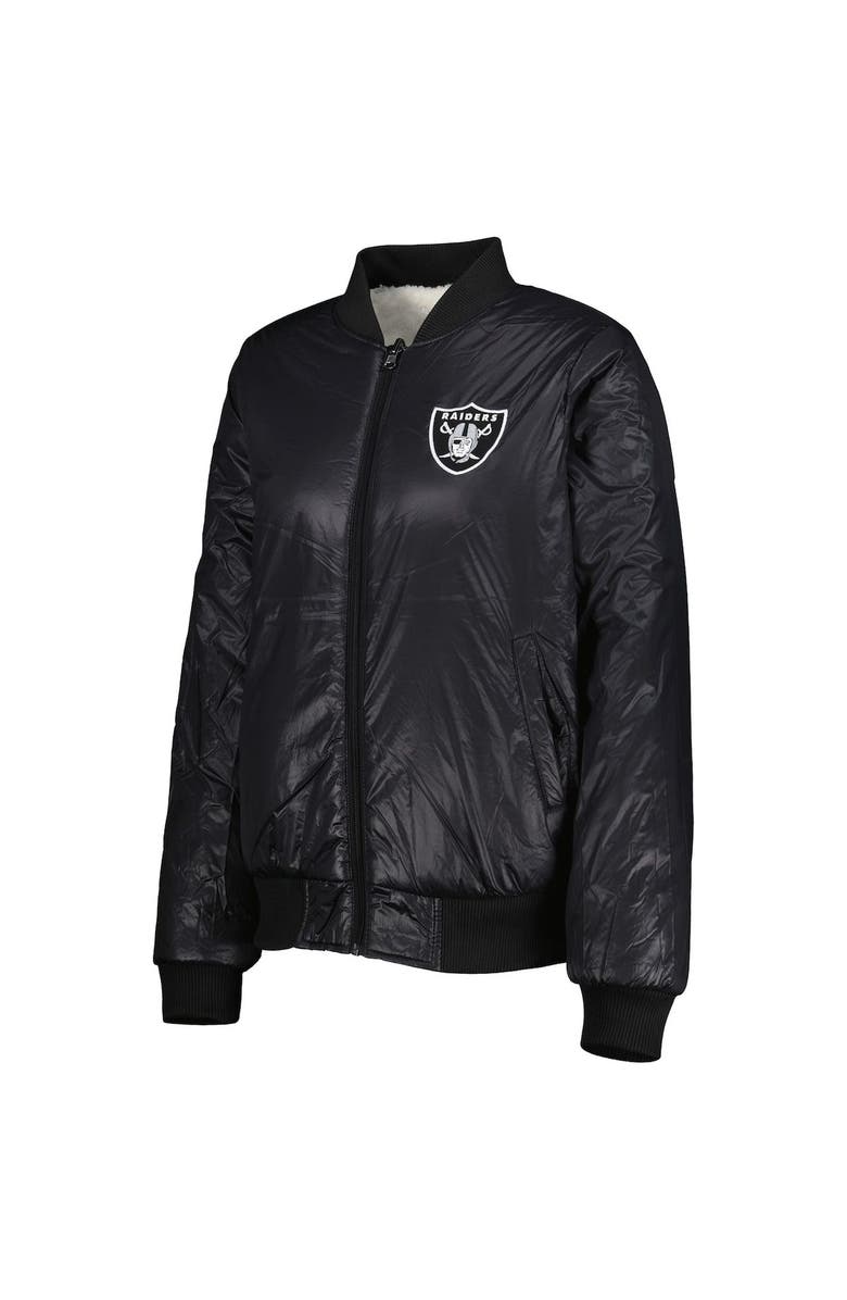 G-III 4HER BY CARL BANKS Women's G-III 4Her by Carl Banks Oatmeal/Black Las Vegas Raiders Switchback Reversible Full-Zip Jacket, Alternate, color, Oatmeal