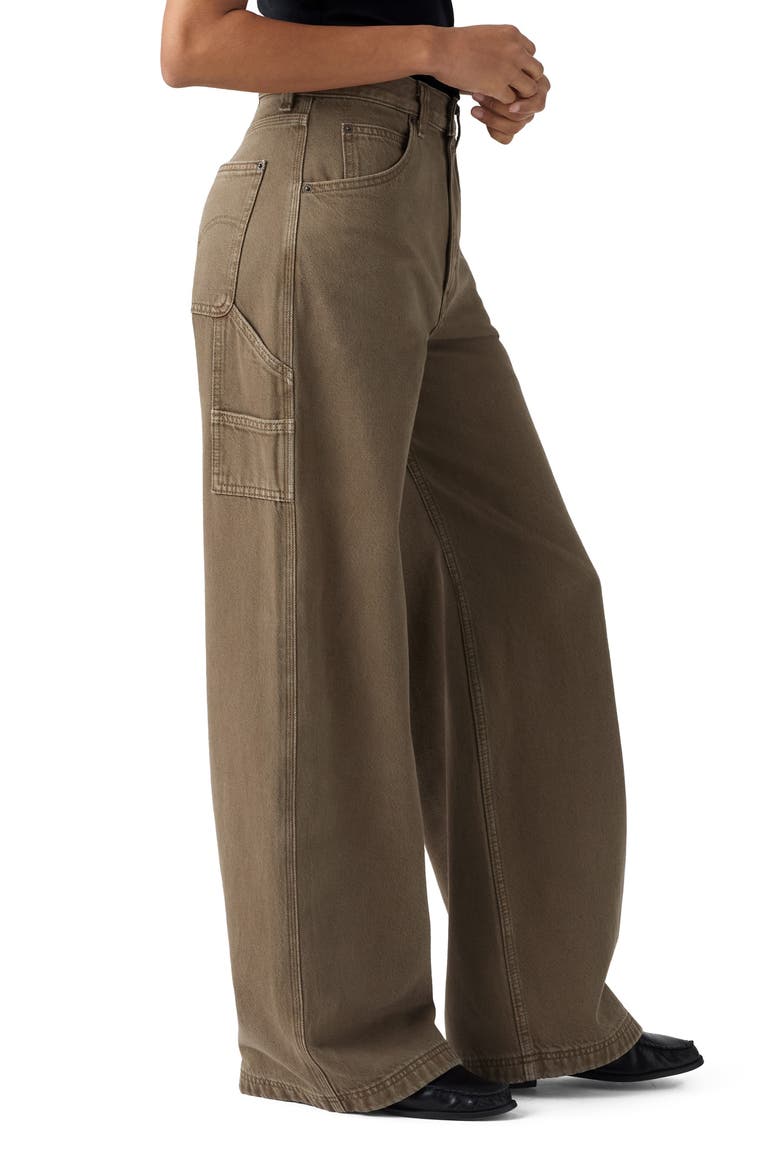 Baggy Carpenter Wide Leg Jeans, Alternate, color, WASHED CANTEEN GD CLEAN