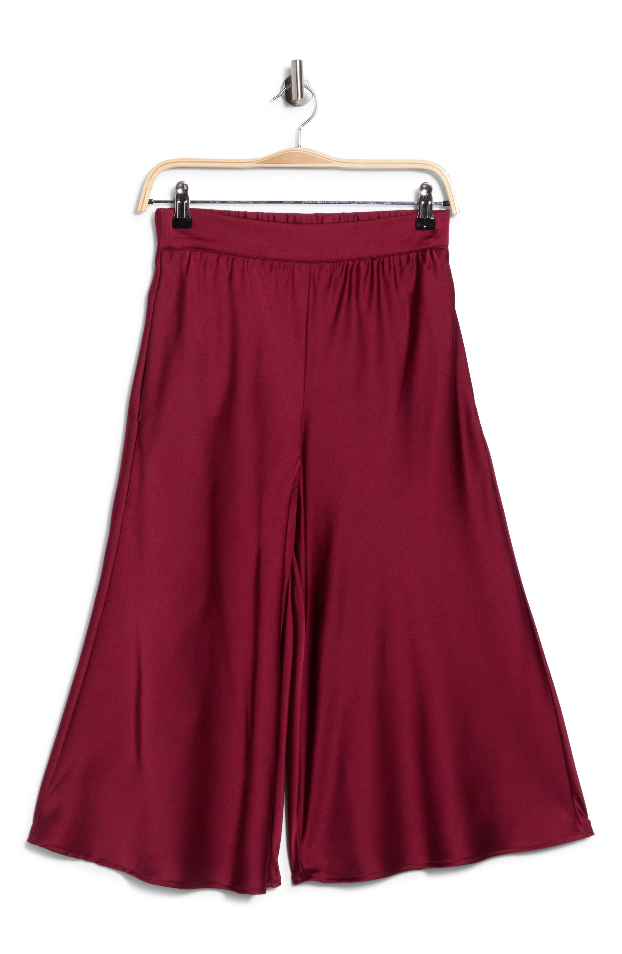 High Waist Satin Culottes