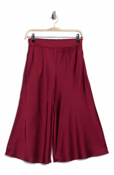 High Waist Satin Culottes