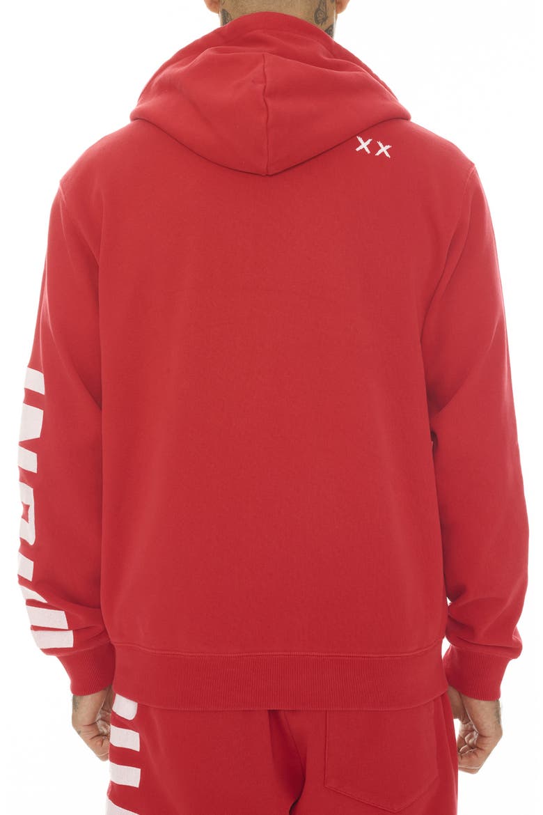 Logo Graphic Zip-Up Hoodie & Sweatpants, Alternate, color, RED