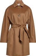 Max Mara Filato Belted Camel Hair Wrap Coat