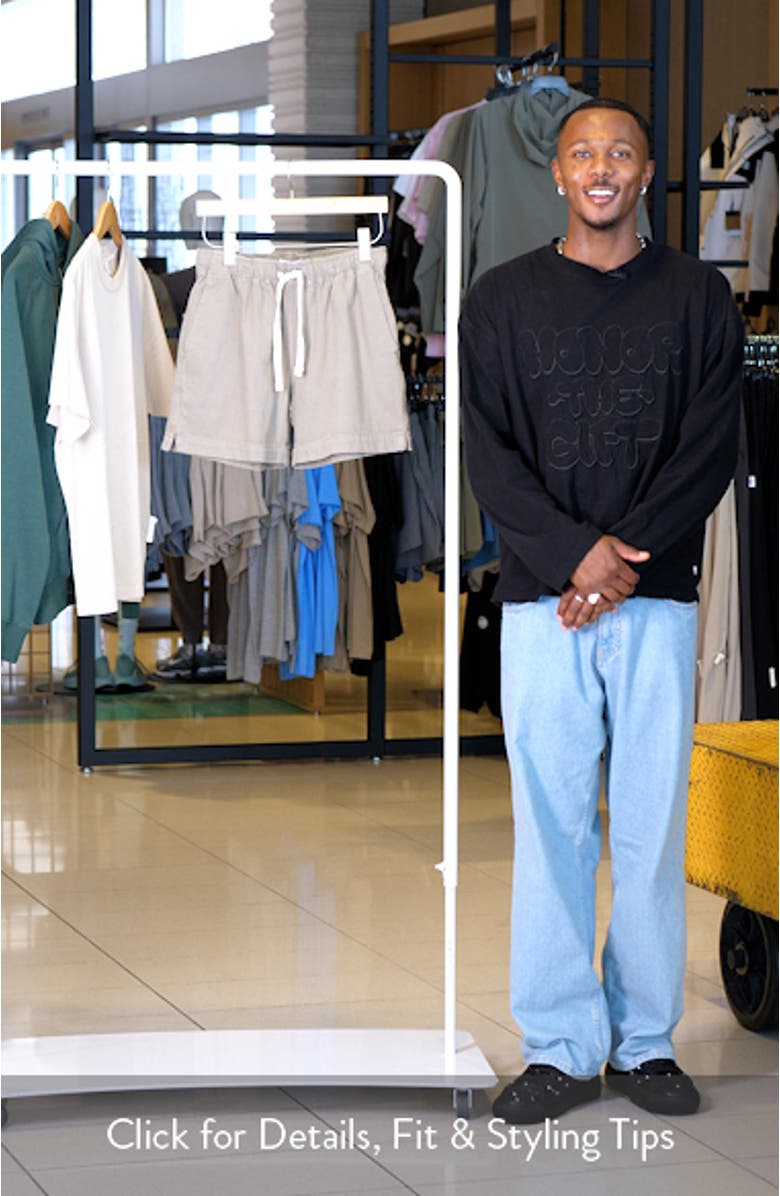 Elastic Waist Cotton Terry Shorts, sales video thumbnail