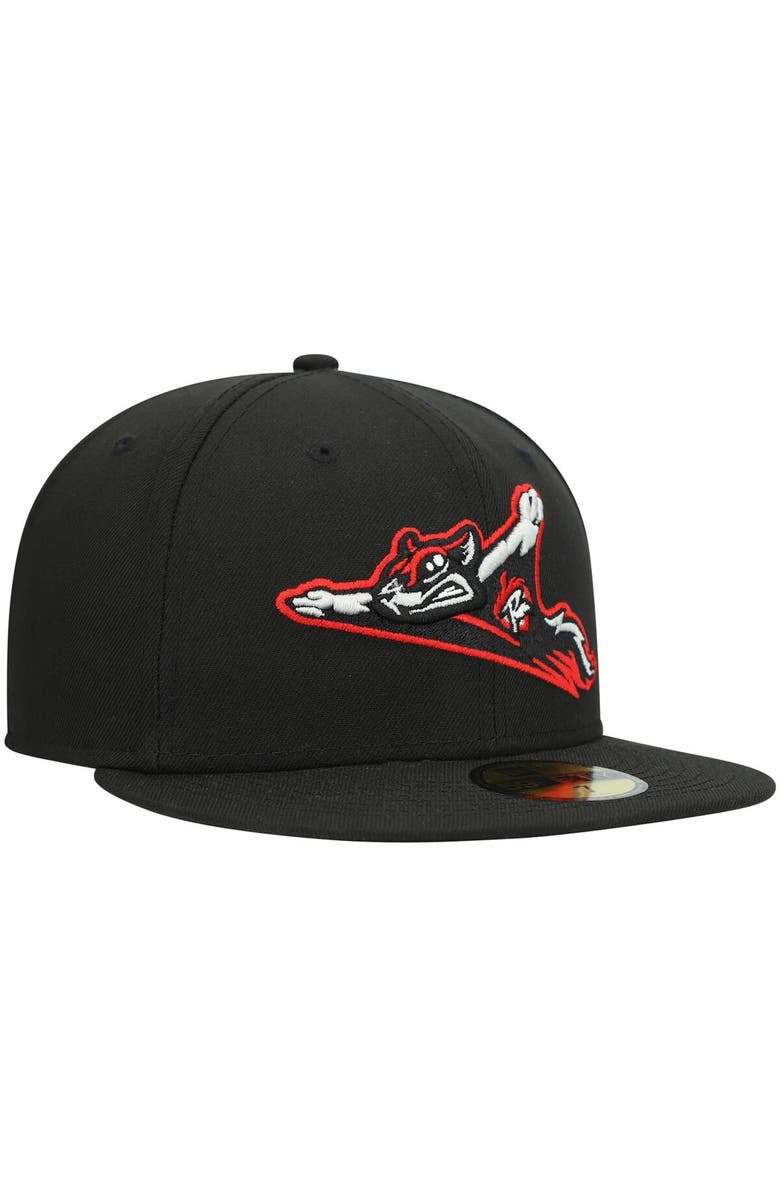 New Era Men's New Era Black Richmond Flying Squirrels Authentic Collection Team Home 59FIFTY Fitted Hat, Alternate, color, Black