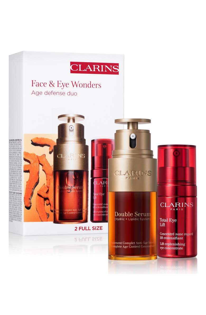 Clarins Double Serum & Total Eye Lift Anti-aging Skin Care Set (Limited Edition) $184 Value, Alternate, color, 