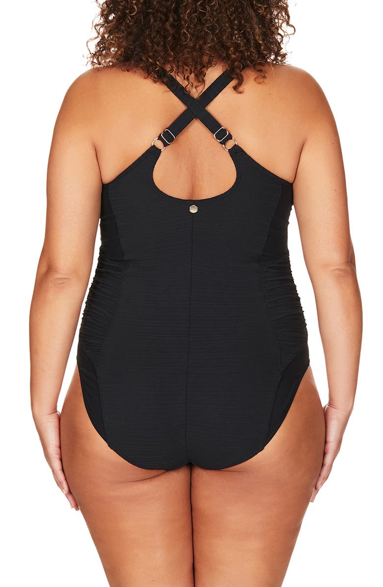 Artesands Aria Giotto D-, DD- & E-Cup Ruched One-Piece Swimsuit, Alternate, color, 