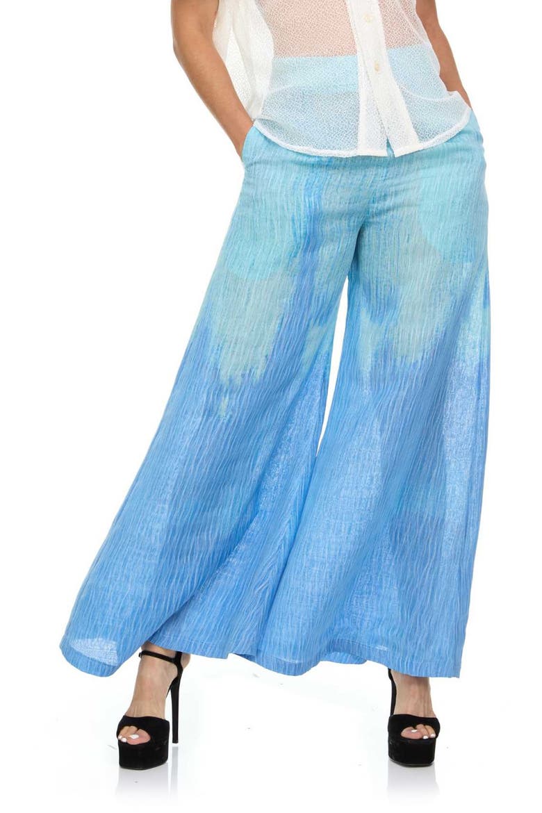 FLARED OMBRE PANTS, Main, color, BLUE