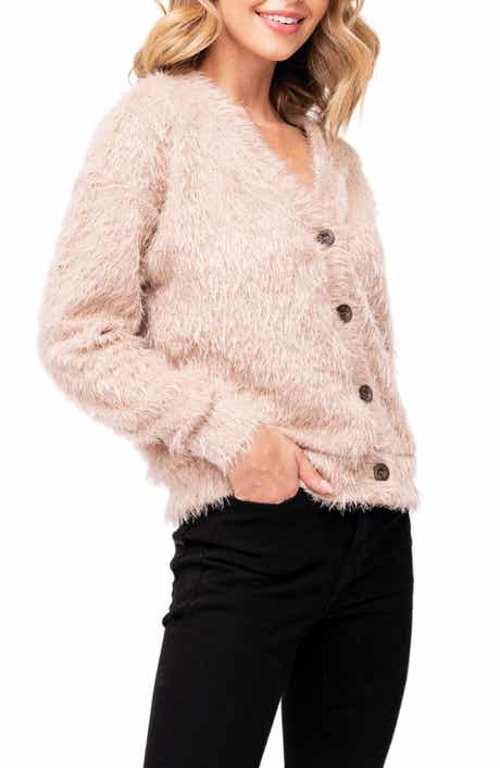 GIBSONLOOK Feather Hacci Cardigan