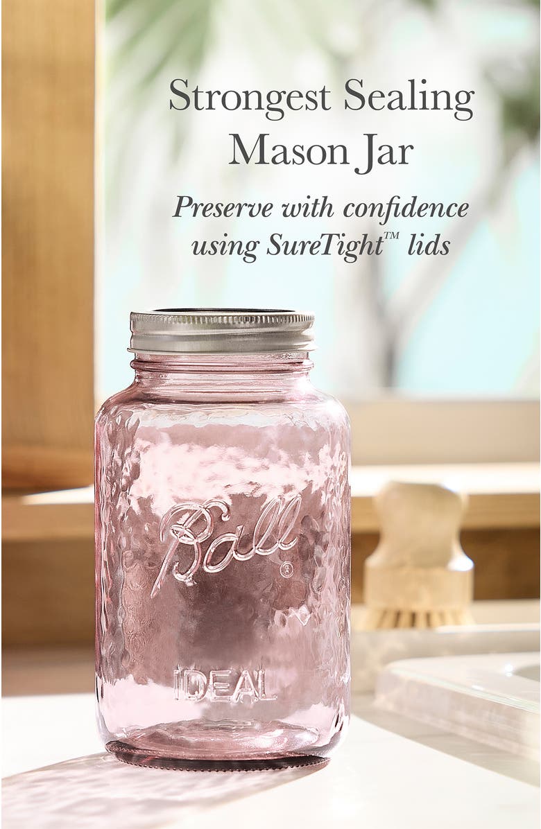 Ball Vintage Glass Mason Jars, 32 Ounce, Pack of 12, Alternate, color, Rose