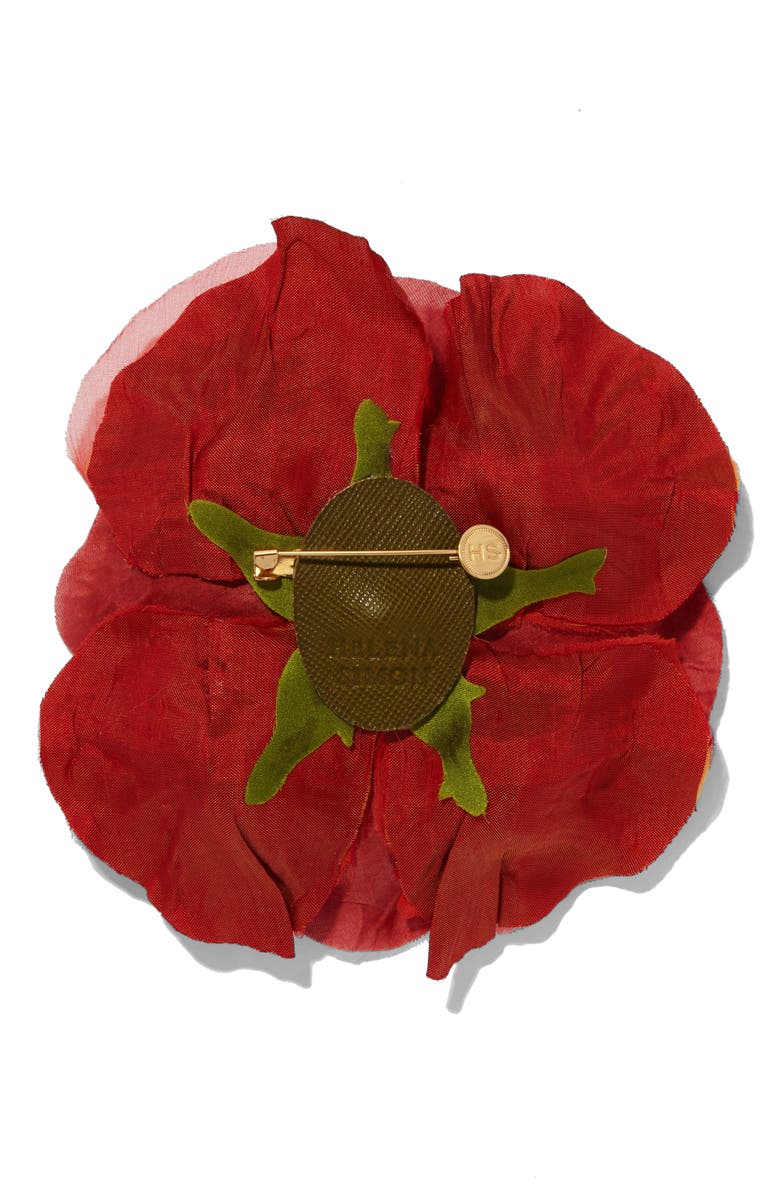 Helena Simon The Orange Poppy Floral Brooch, Alternate, color, Orange