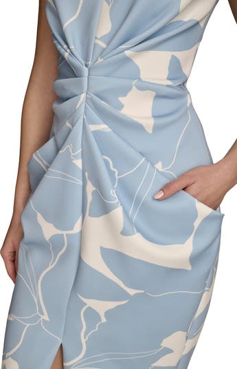 Center Ruched Floral Dress