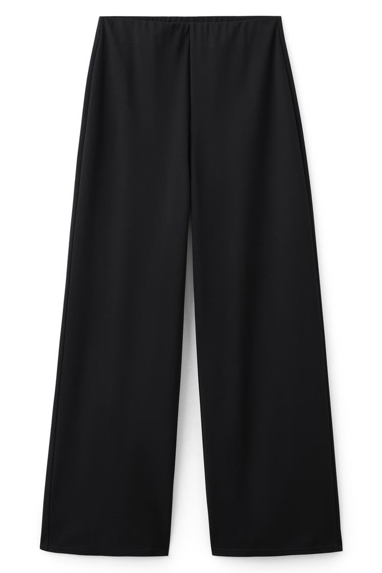 Pull-On Straight Leg Pants, Alternate, color, BLACK