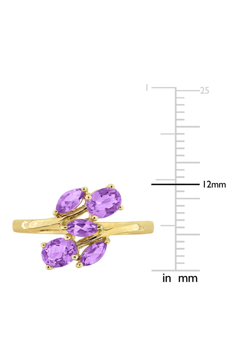 Julianna B. Amethyst Cluster Ring Yellow-Plated Silver, Alternate, color, Amethyst
