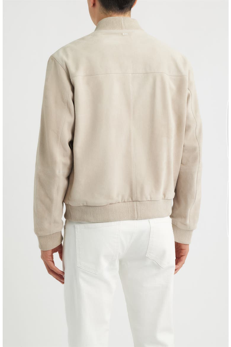 Muller Suede Bomber Jacket, Alternate, color, OPEN BEIGE