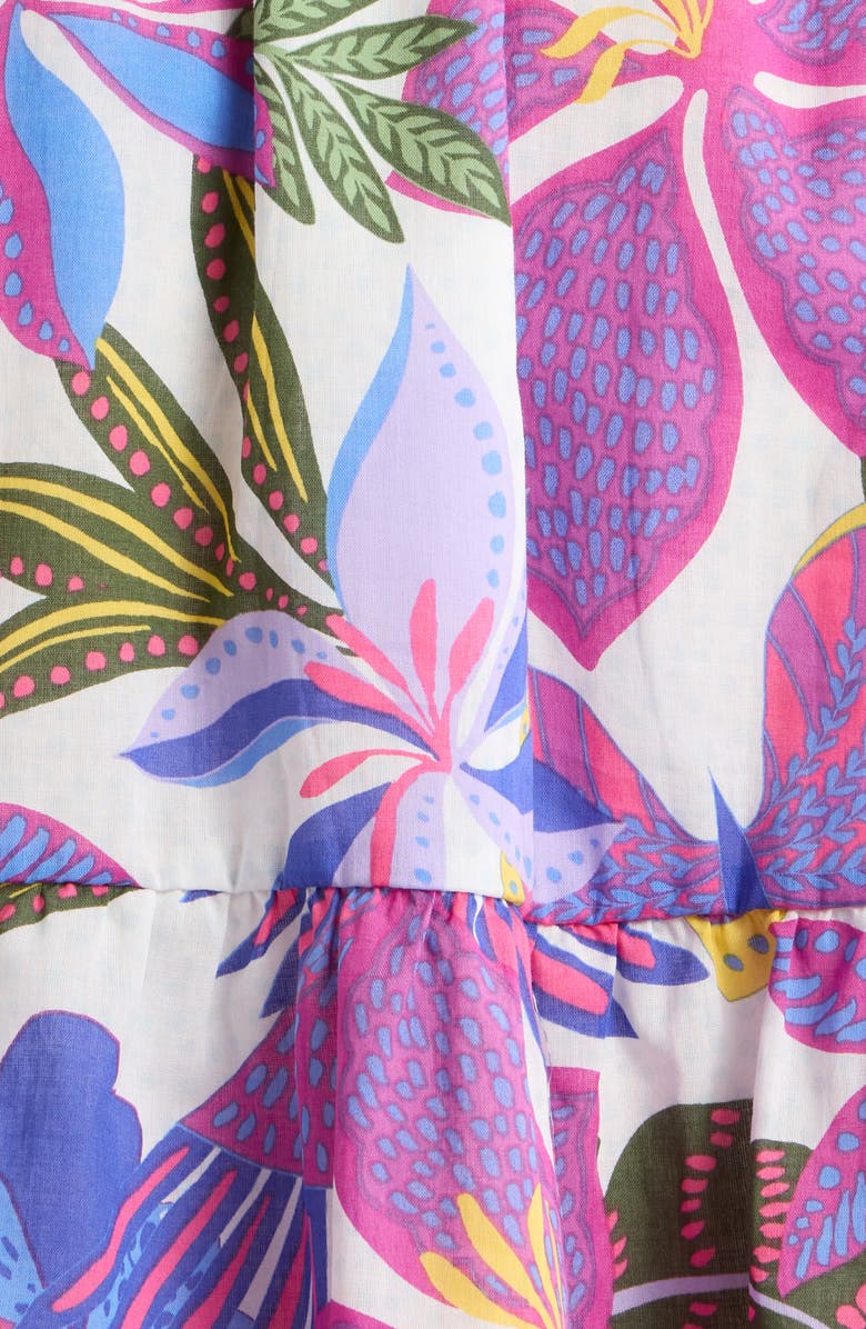 SUGARLIPS Evren Tropics Sardy Cotton Minidress, Alternate, color, Blue-Pink