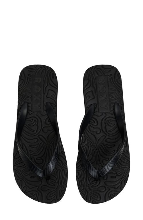 Roxy Beach Up Platform Flip Flop In Black