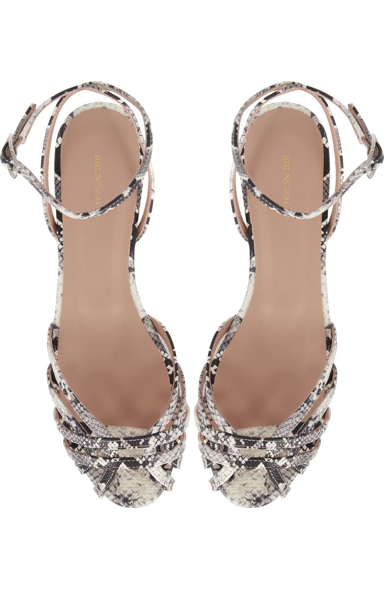 Bruno Magli Marta Ankle Strap Sandal, Alternate, color, Black/ White Snake