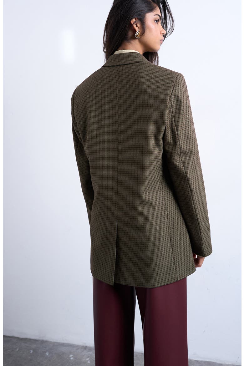 Oversize Houndstooth Blazer, Alternate, color, MEDIUM GREEN