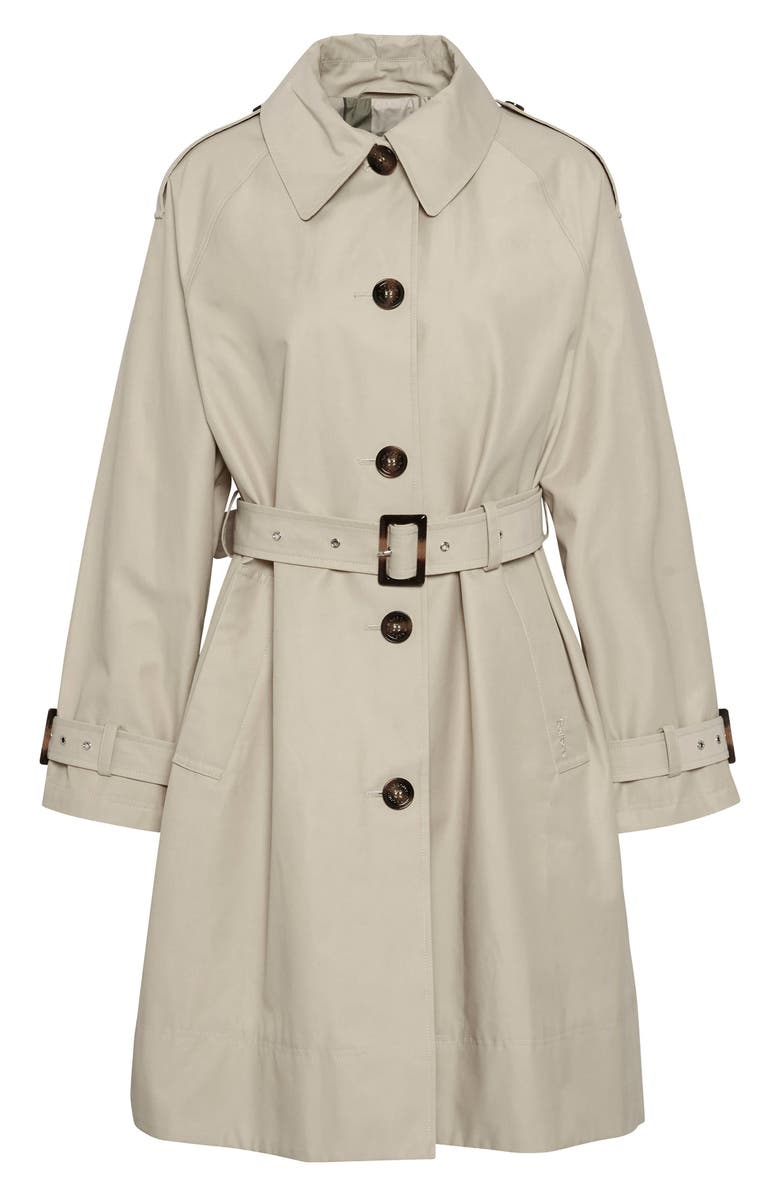Barbour Maia Waterproof Trench Coat, Alternate, color, Light Sand/Rosemary Tartan
