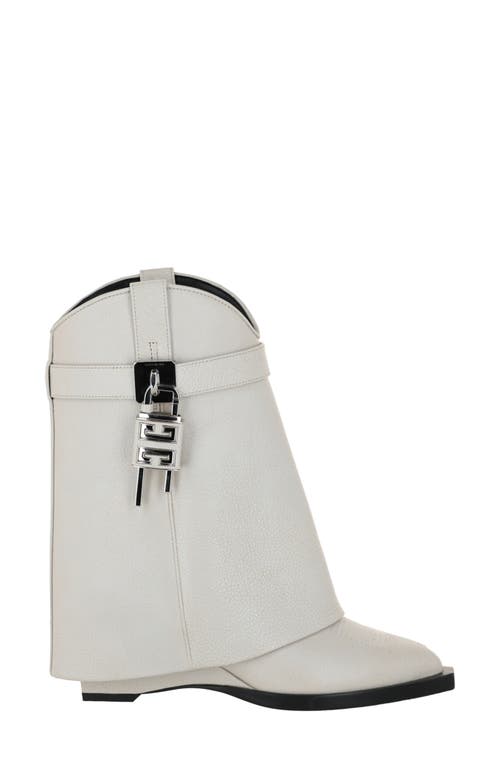 Givenchy Shark Lock Leather Cowboy Boot In Animal Print