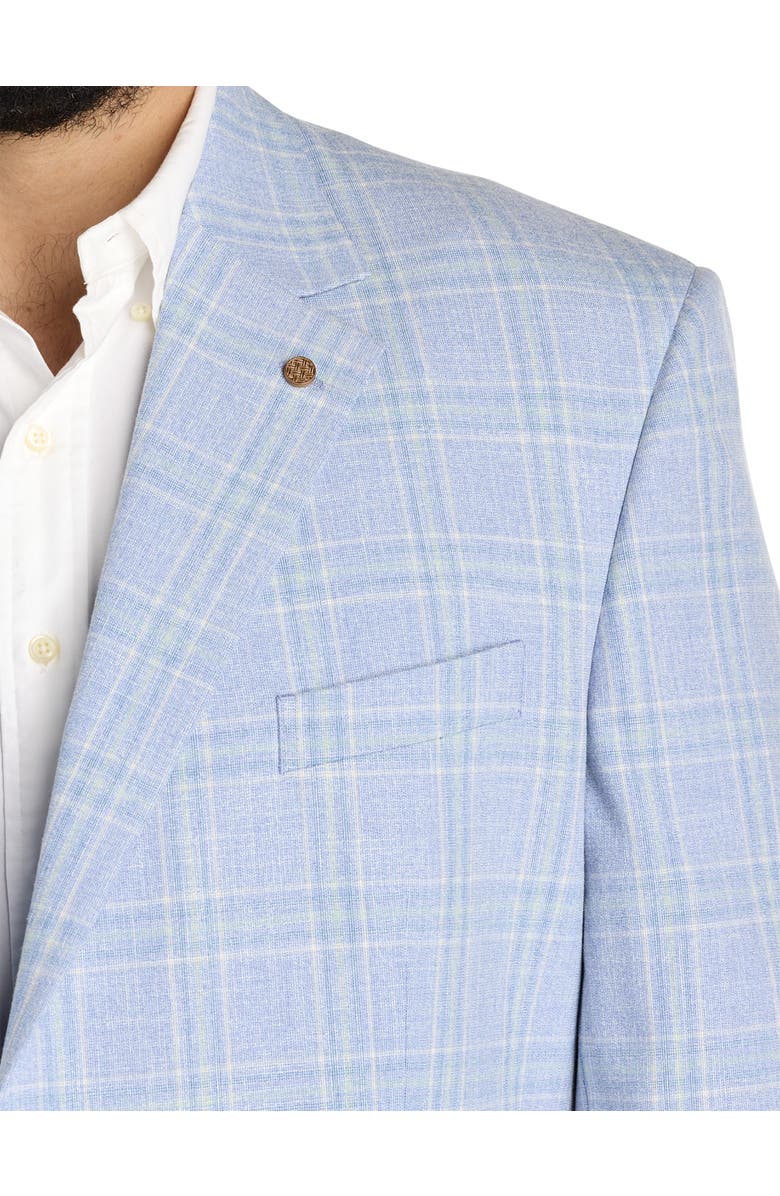 Oak Hill by DXL Big 
Tall  Windowpane Sport Coat, Alternate, color, Blue