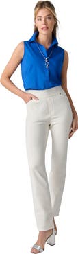 Jessica London Comfort Waist Stretch Denim Straight Leg Jean