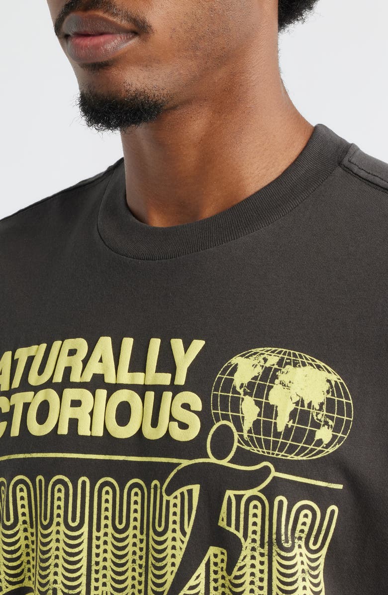 The Forecast Agency Naturally Victorious Cotton Graphic T-Shirt, Alternate, color, Pirate Black
