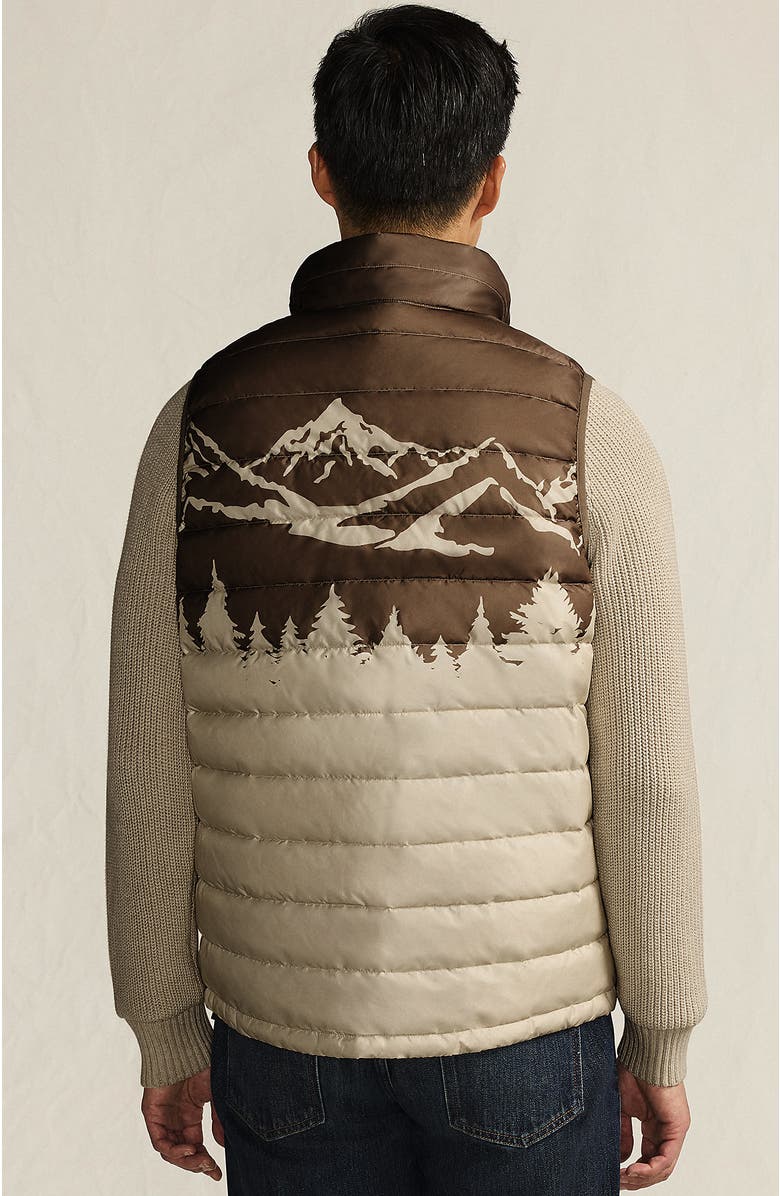 Lands' End Wanderweight Ultralight Packable Down Vest, Alternate, color, Oyster Tan Mountain