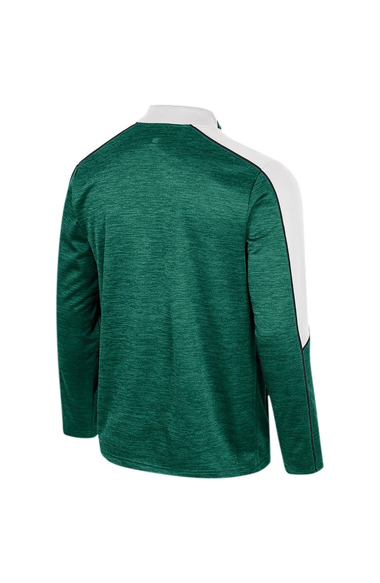 COLOSSEUM Men's Colosseum Green Michigan State Spartans Marled Half-Zip Jacket, Alternate, color, 