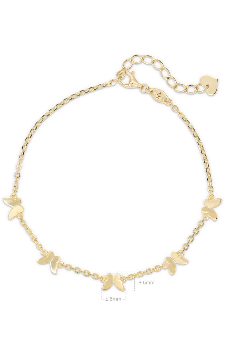 DEVATA Butterfly Chain Bracelet in 14K Gold, 5mm, Alternate, color, Yellow Gold