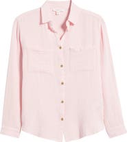 beachlunchlounge Micaela Cotton Button-Up Shirt